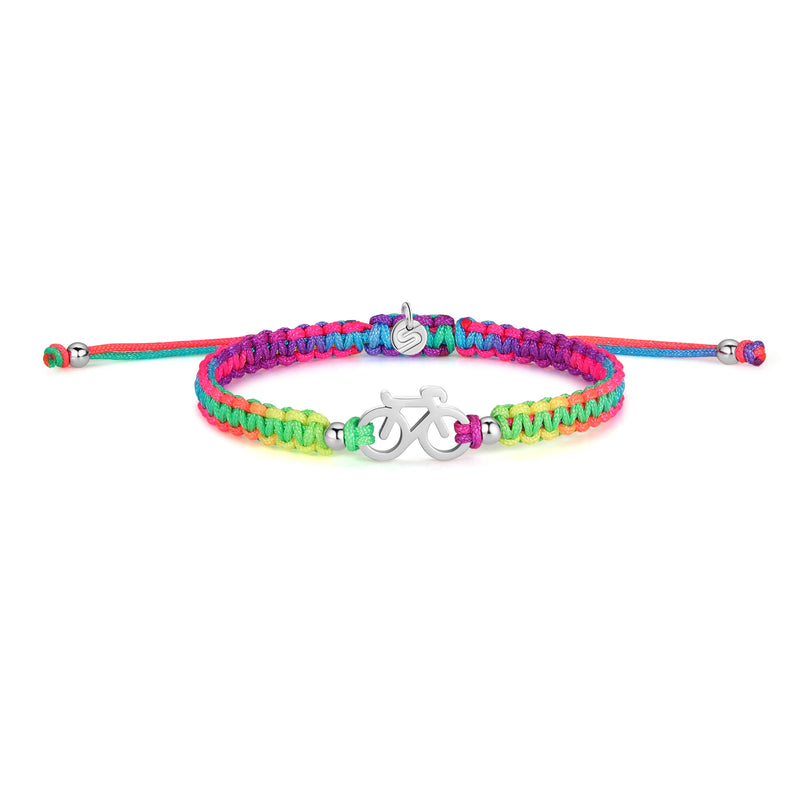 Silver Bike CHROMATIC Braided Bracelet