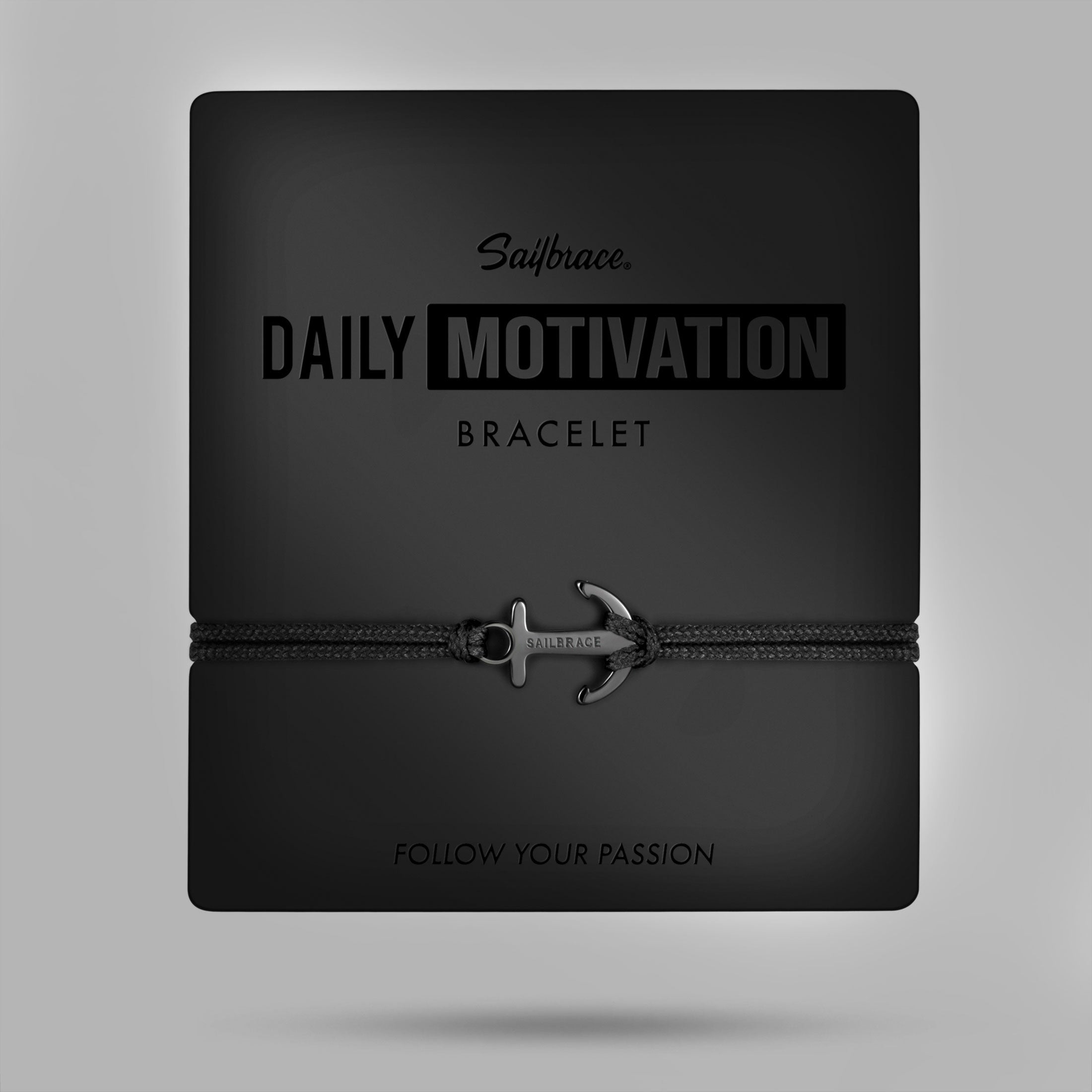 All Black Anchor Bracelet