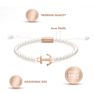 Bracciale Pearl Rose Anchor 
