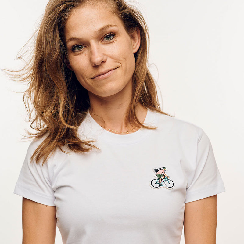 Bike Bella T-shirt in white