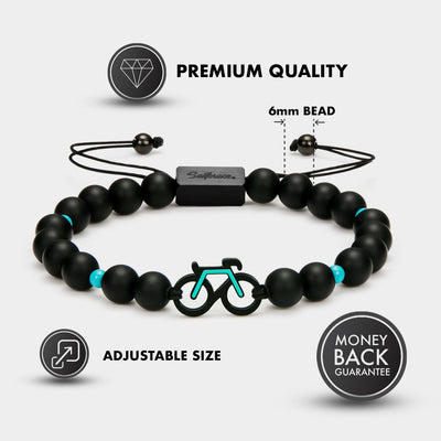 Mint Bike Beaded Bracelet
