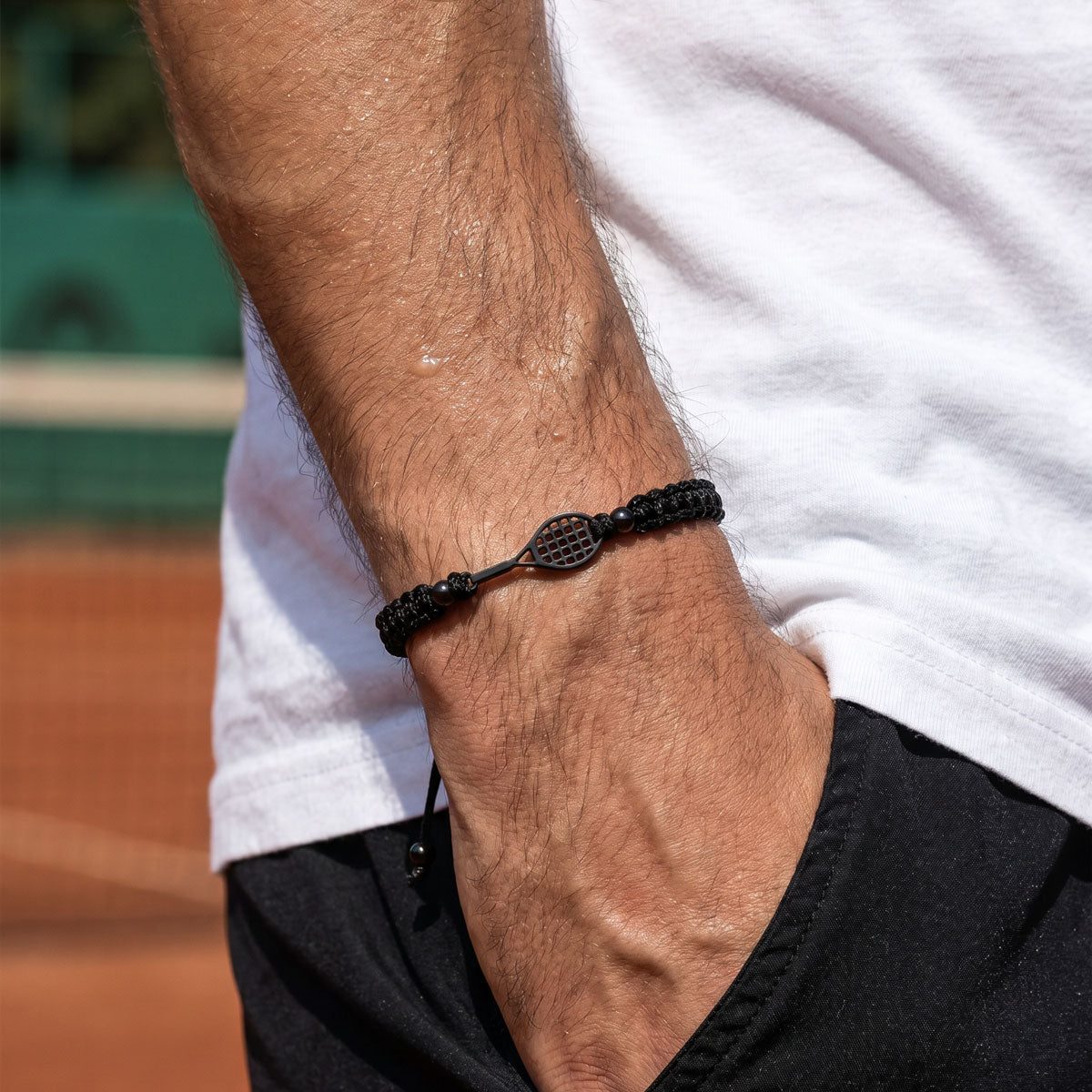 Silver Tennis Braided Armband