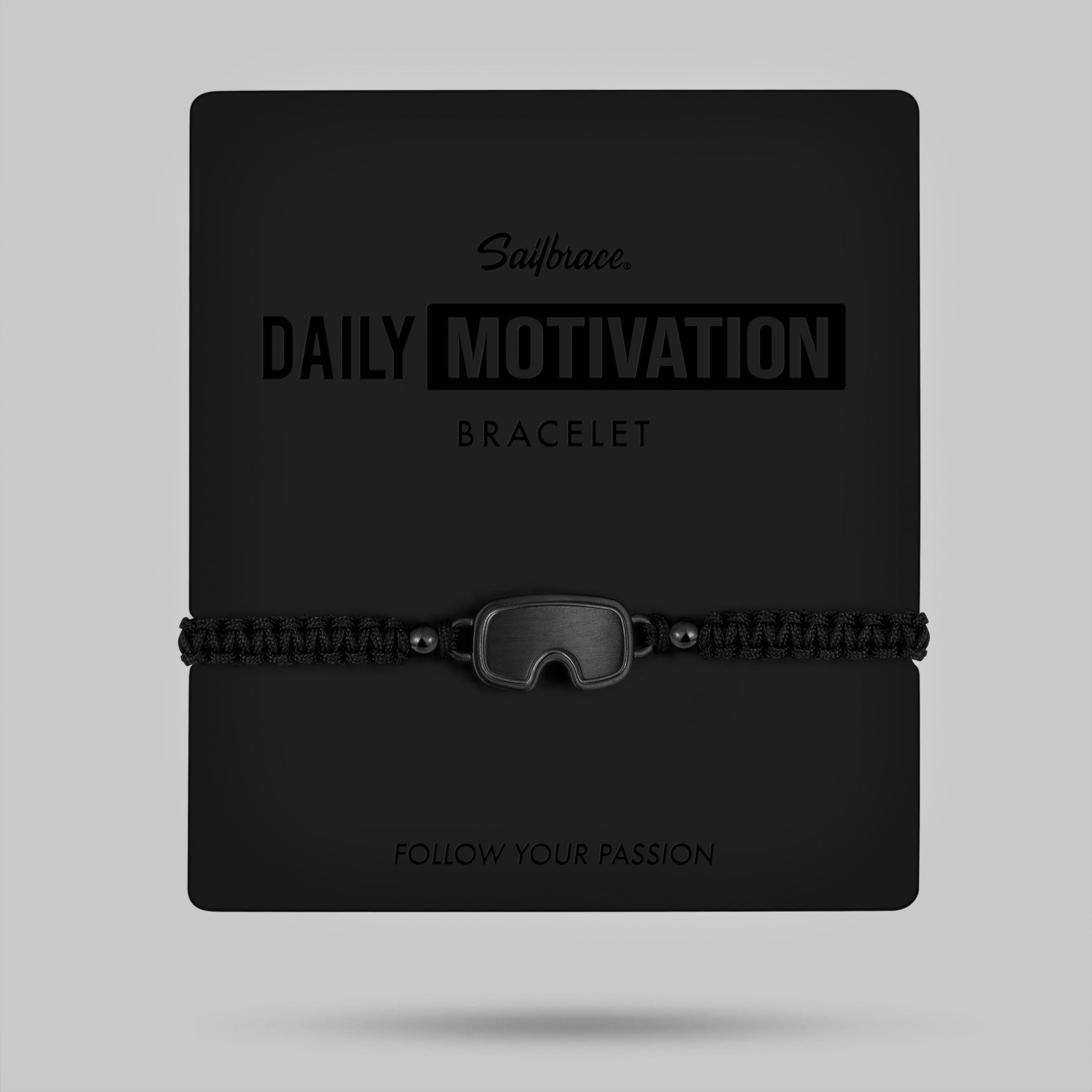 Pulsera trenzada con gafas negras completas