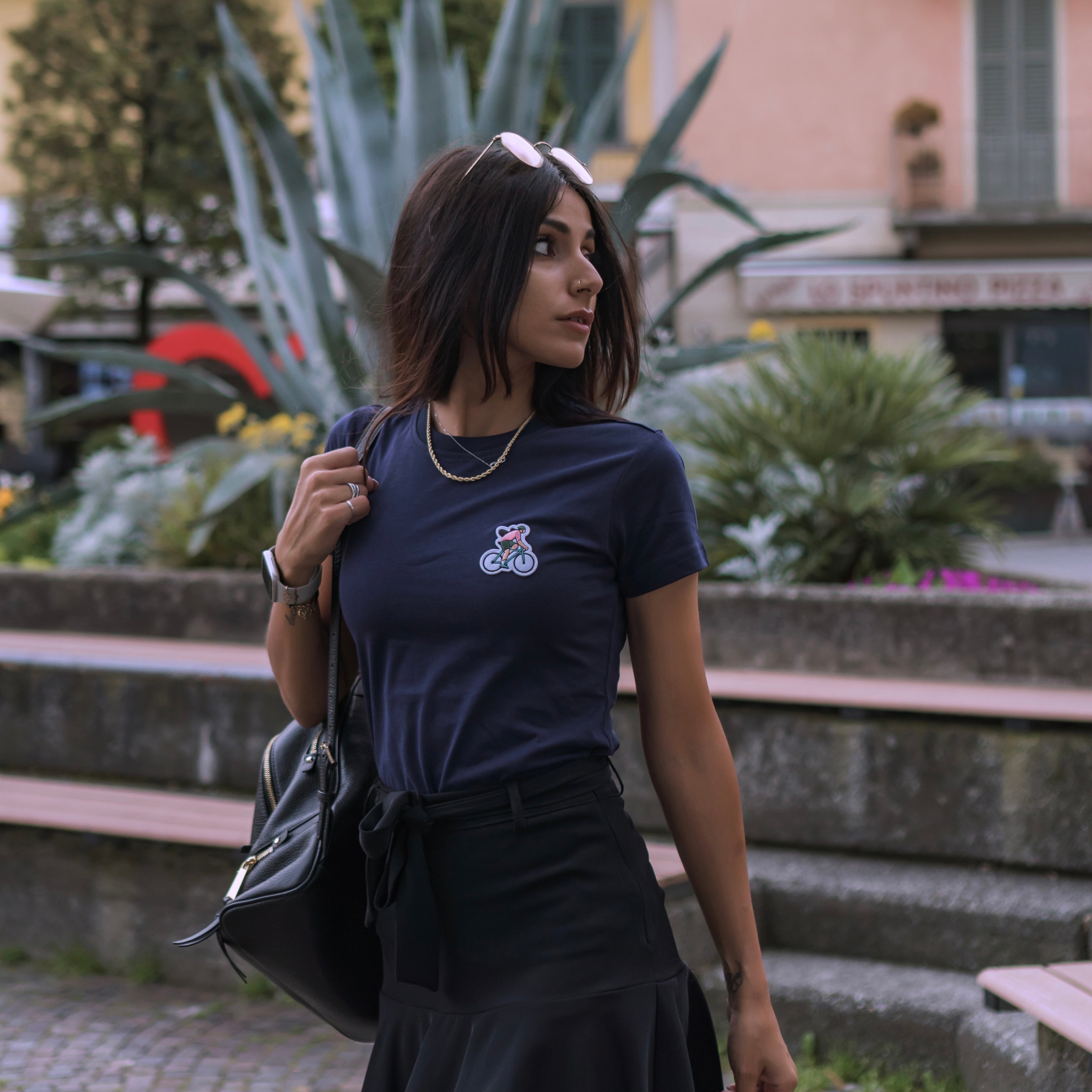 Bike Bella T-Shirt in Marineblau