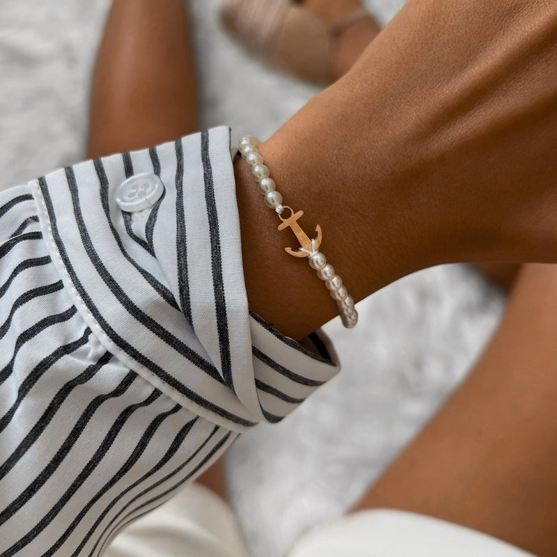 Bracciale Pearl Rose Anchor 