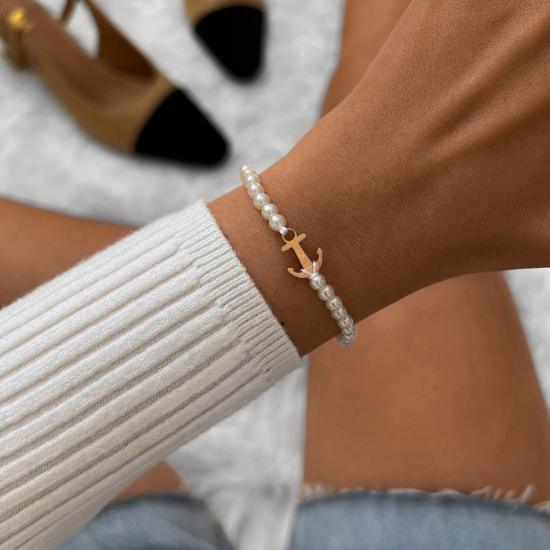 Bracciale Pearl Rose Anchor 