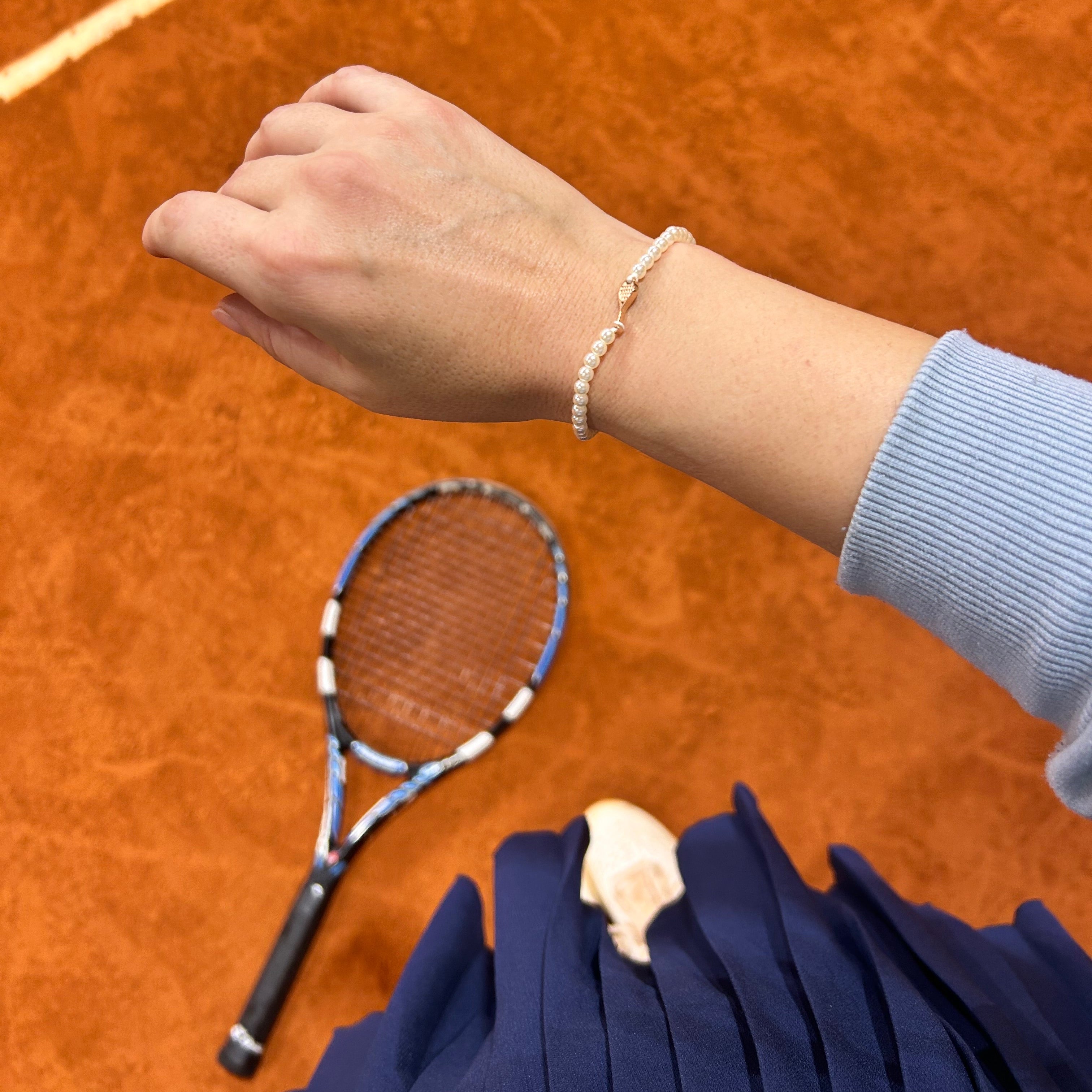 Perlen-Rosen-Tennisarmband