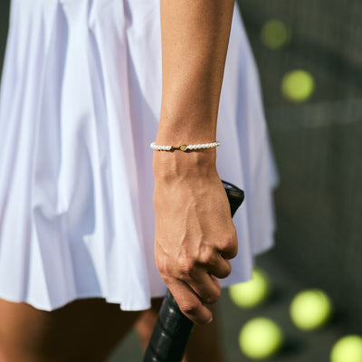 Pearl Gold Tennis Chain zapestnica