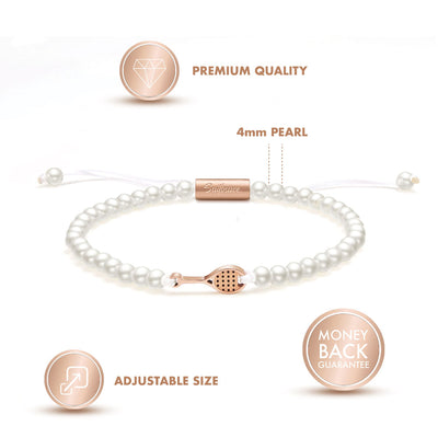 Pulsera Pearl Rose Tennis