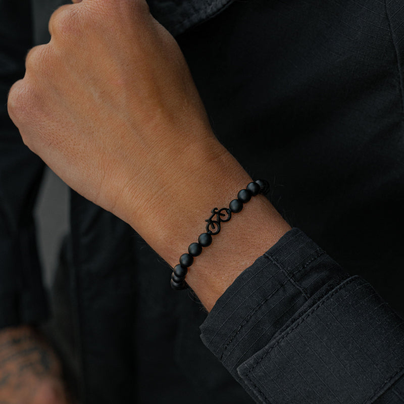 Pulsera Black Bike Beaded