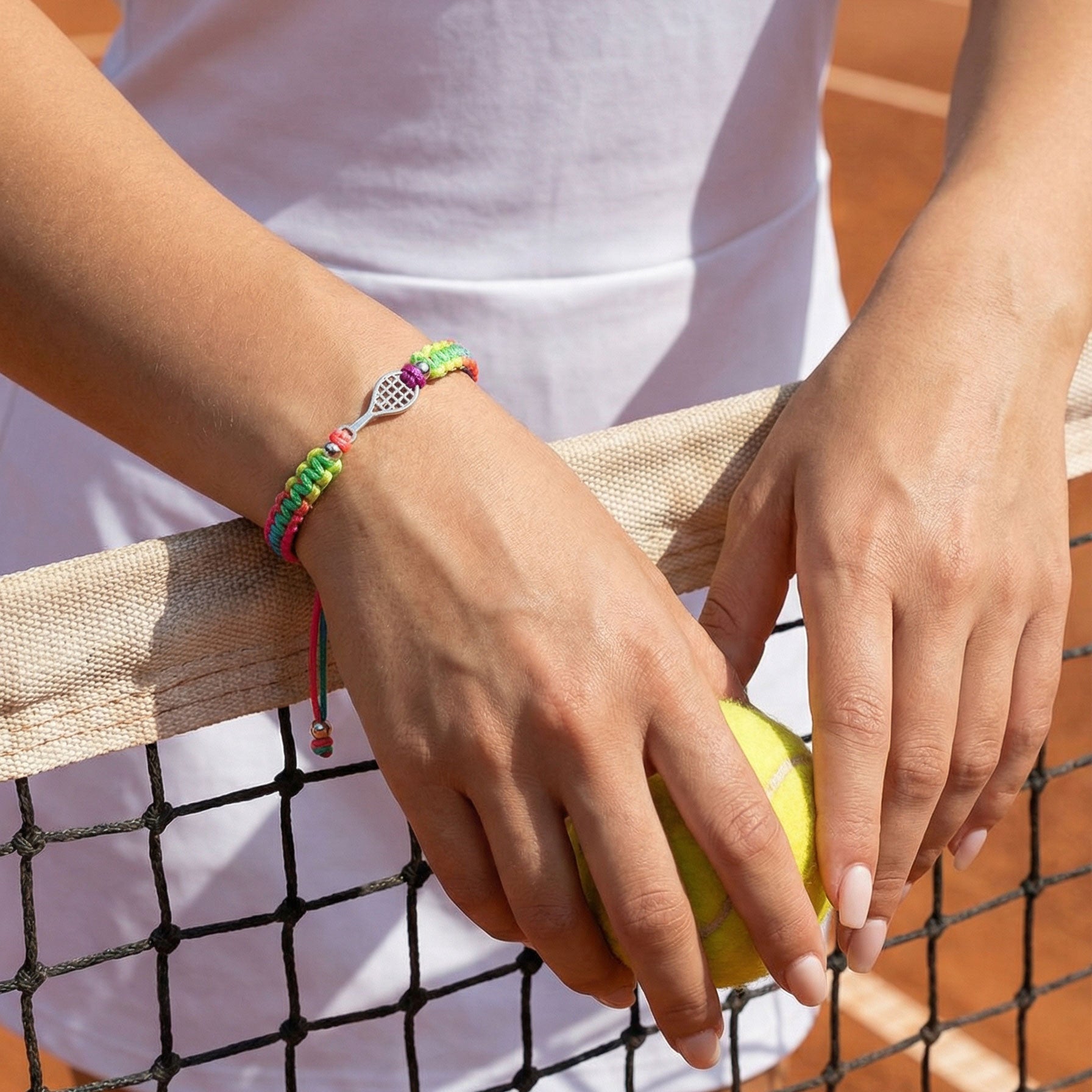 Silver Tennis CHROMATIC Braided Bracciale