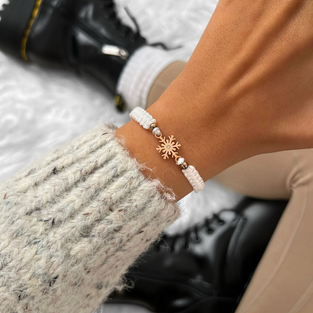 Frozen Snowflake Braided Bracelet