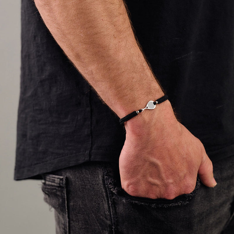 Silver Padel Braided Bracelet