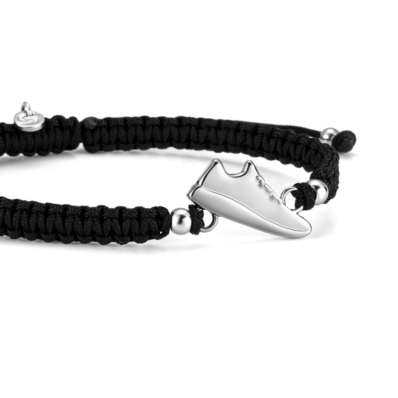 Bracelet En Argent Tressé SAILBRACE Runner - Design Chromé Moderne, Longueur Réglable 24 Cm - 5