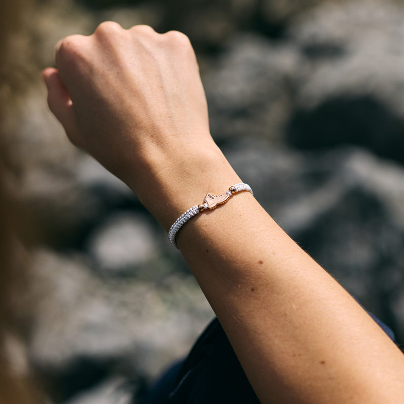 Rose Explorer Grey Braided Bracelet