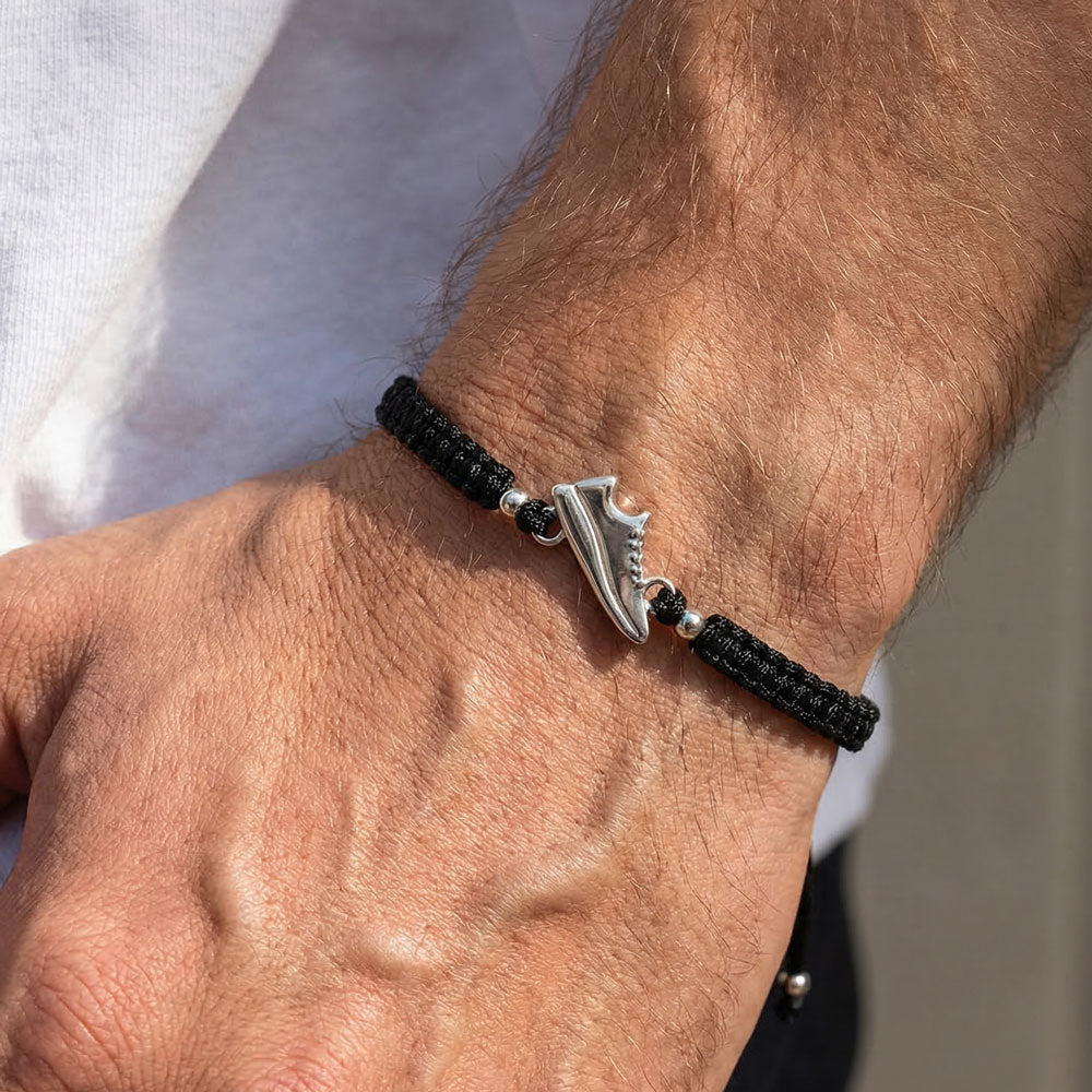 Silver Runner Braided Bracciale