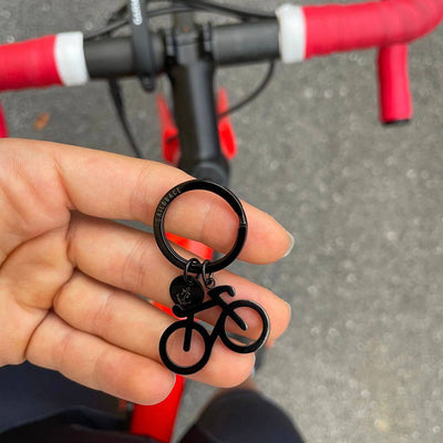 Confezione bracciale e portachiavi Black Bike