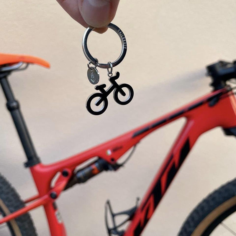 Confezione bracciale e portachiavi Silver Bike 