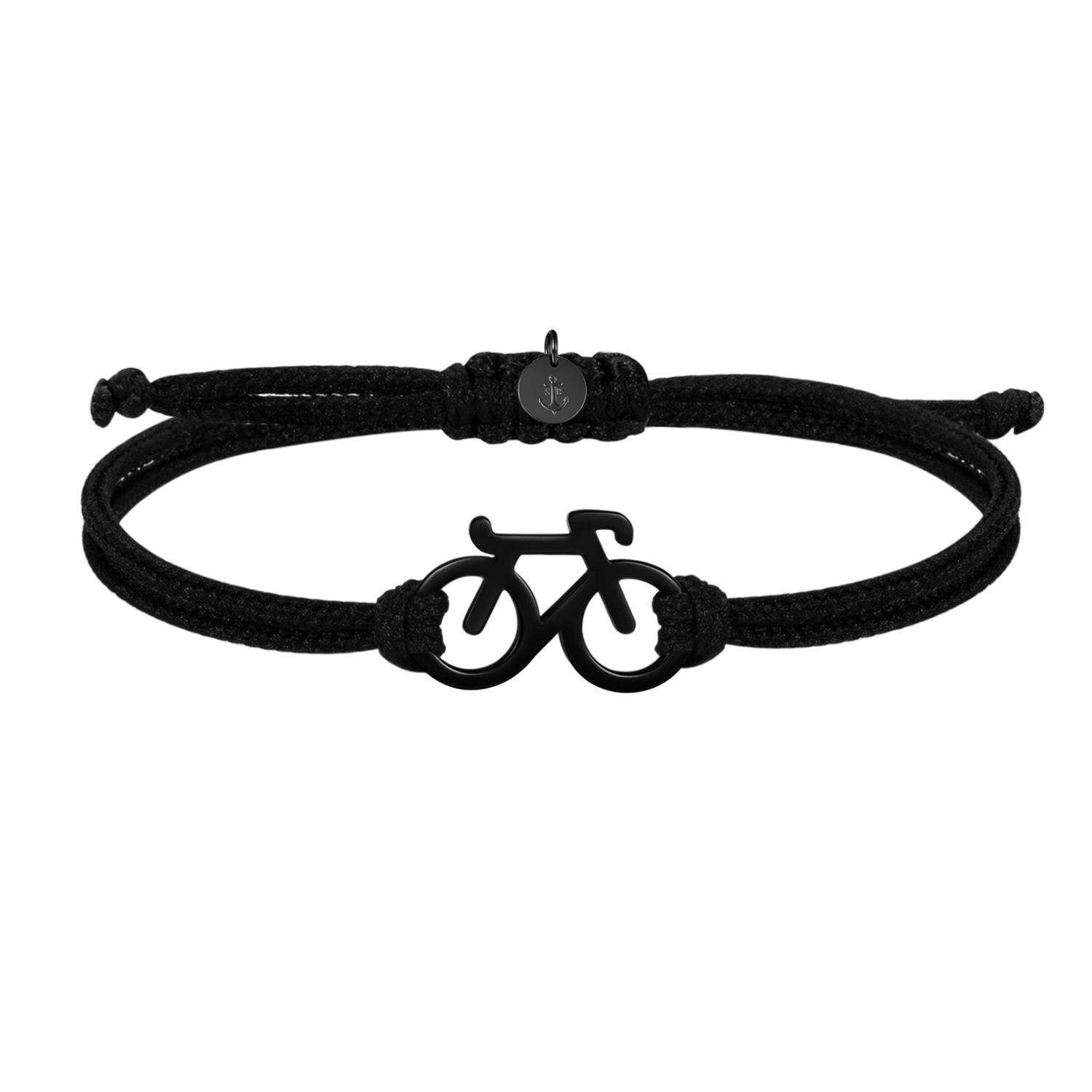 Schwarzes Fahrrad Armband/Schlüsselanhänger Set