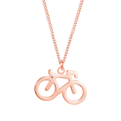 Rose Gold Bike Necklace