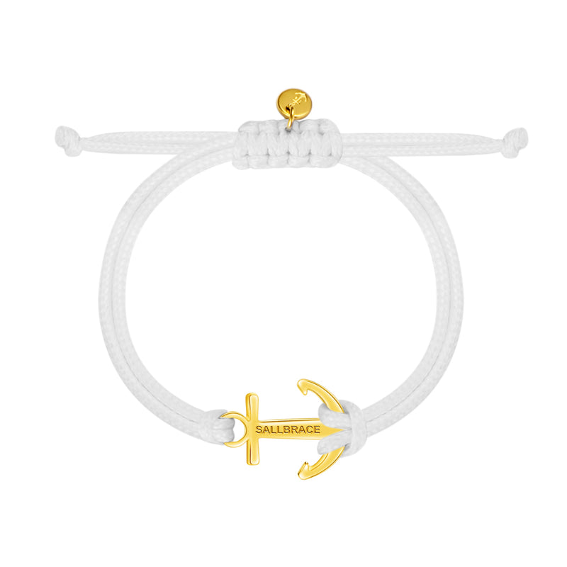 Golden Touch White Anchor Bracelet