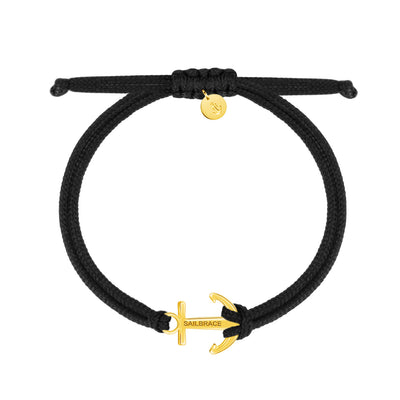 Golden Touch Black Anchor Bracelet
