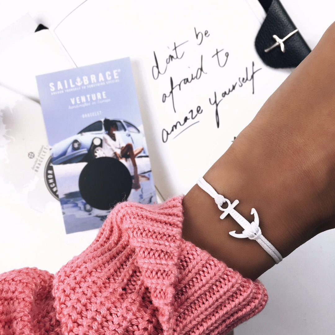 White Anchor Bracelet Venture – Sailbrace