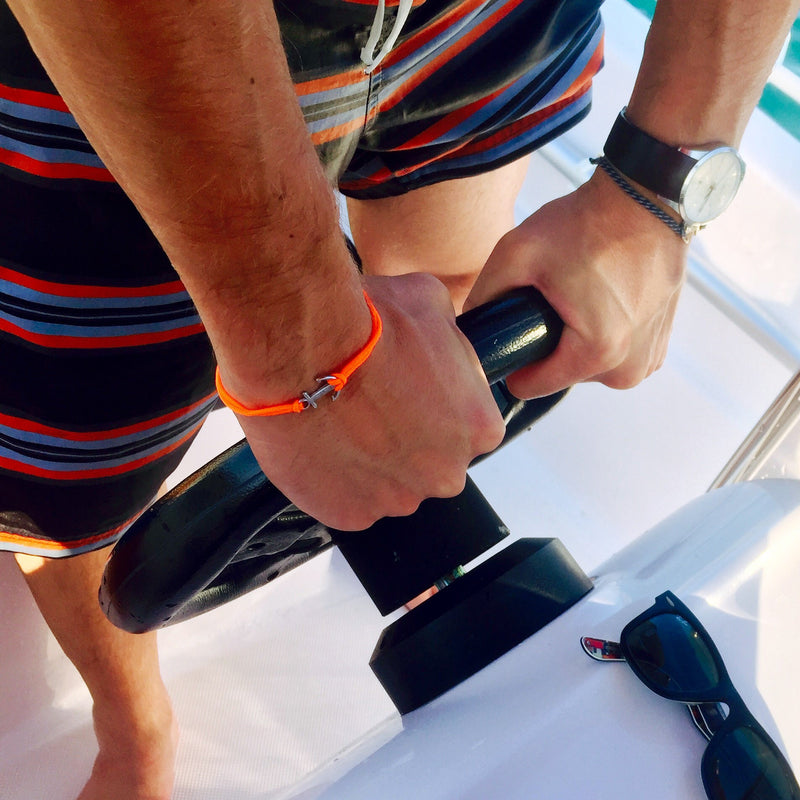 Orange Neon Anchor Bracelet