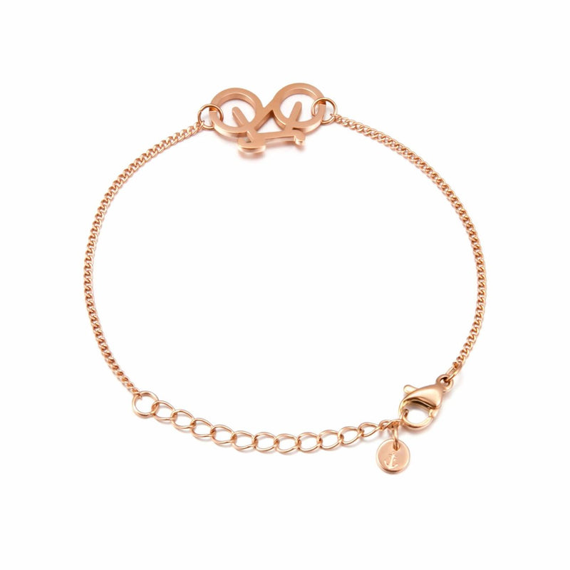 Rose Bike Chain Bracelet