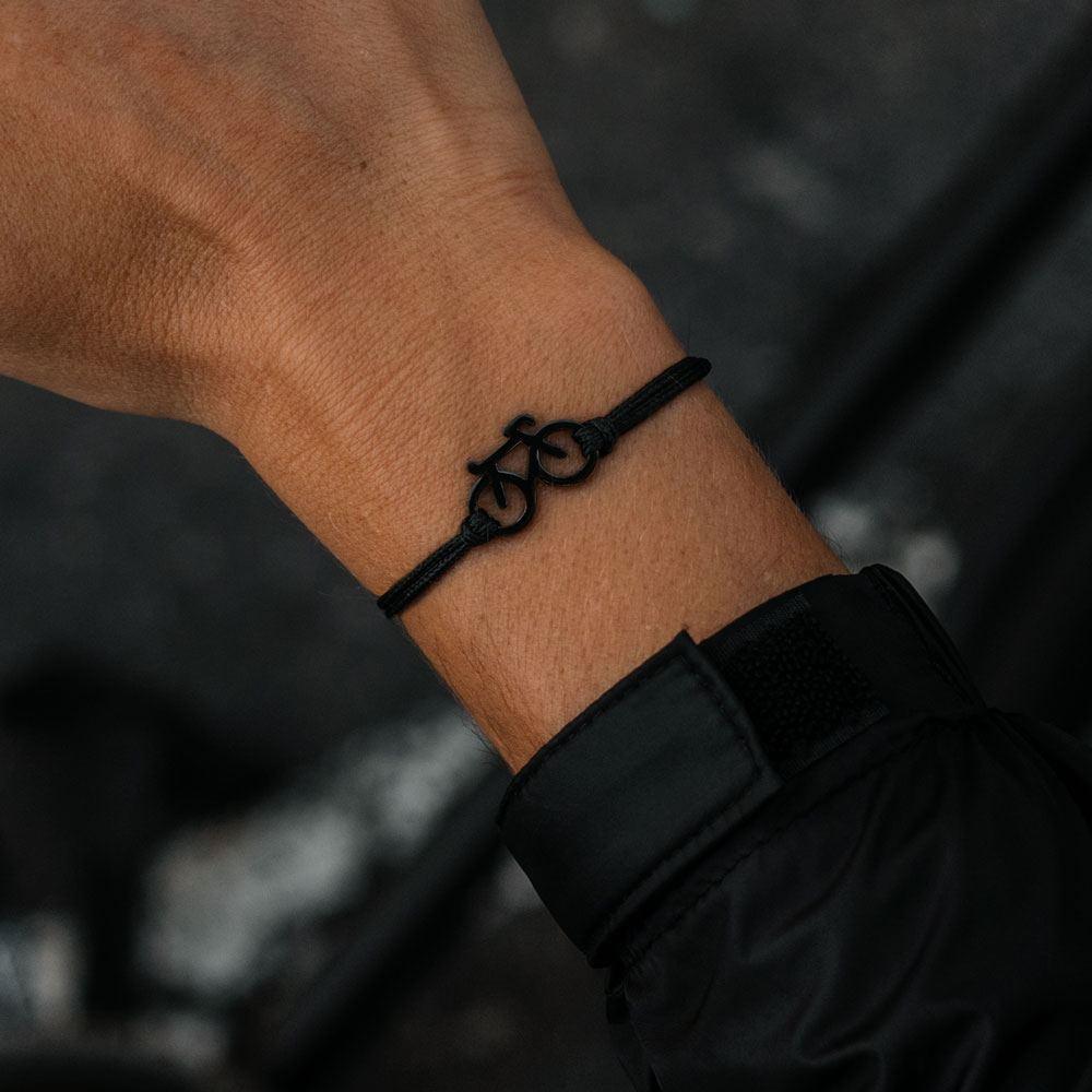 Black Bike Bracelet/Keychain Pack